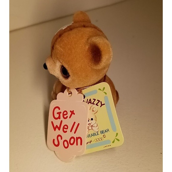 Josef Originals Fuzzy Wuzzy 2” Bear Bandaid Get Well Soon Vtg Figurine Japan - Picture 11 of 11